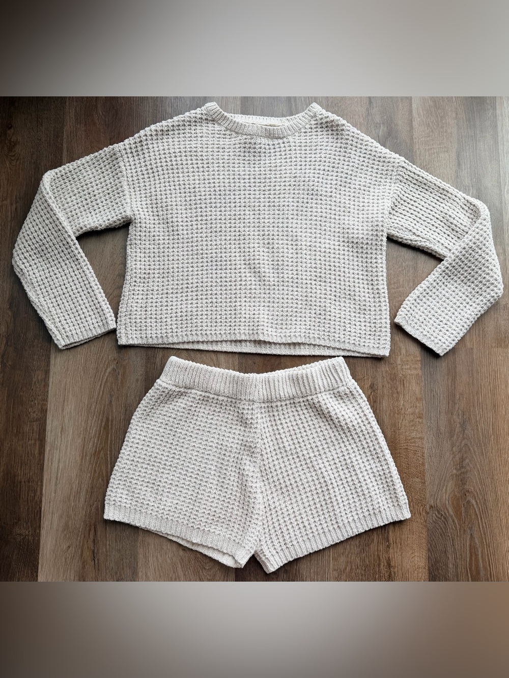 SINCERELY JULES | Cozy Lounge Set | Waffle Knit Sweater & Shorts | Matching Set